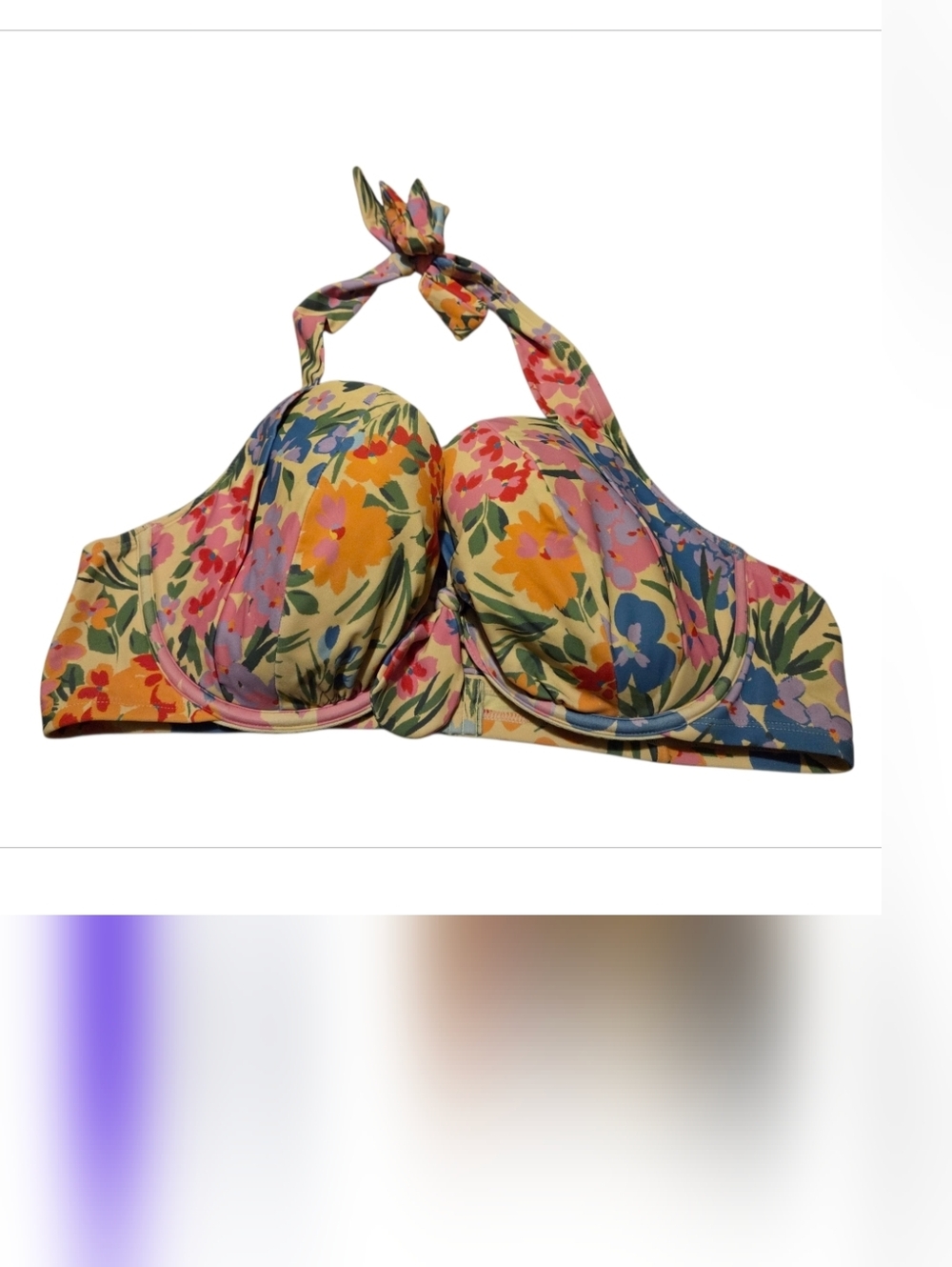 Women’s 40DD Adore Me Shelby Swimwear Bra Bikini Top-Wellesley Floral Print